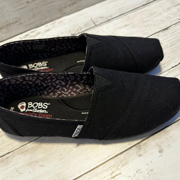 Women's Bobs Black Flats - Picture 4 of 6